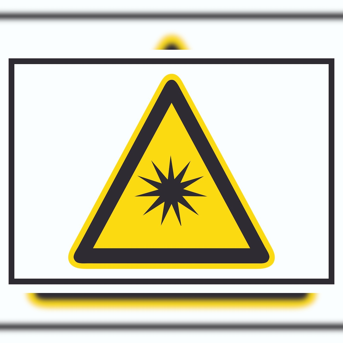 HB-Druck Achtung Optische Strahlung Symbol A4 (210x297mm) Schild Image