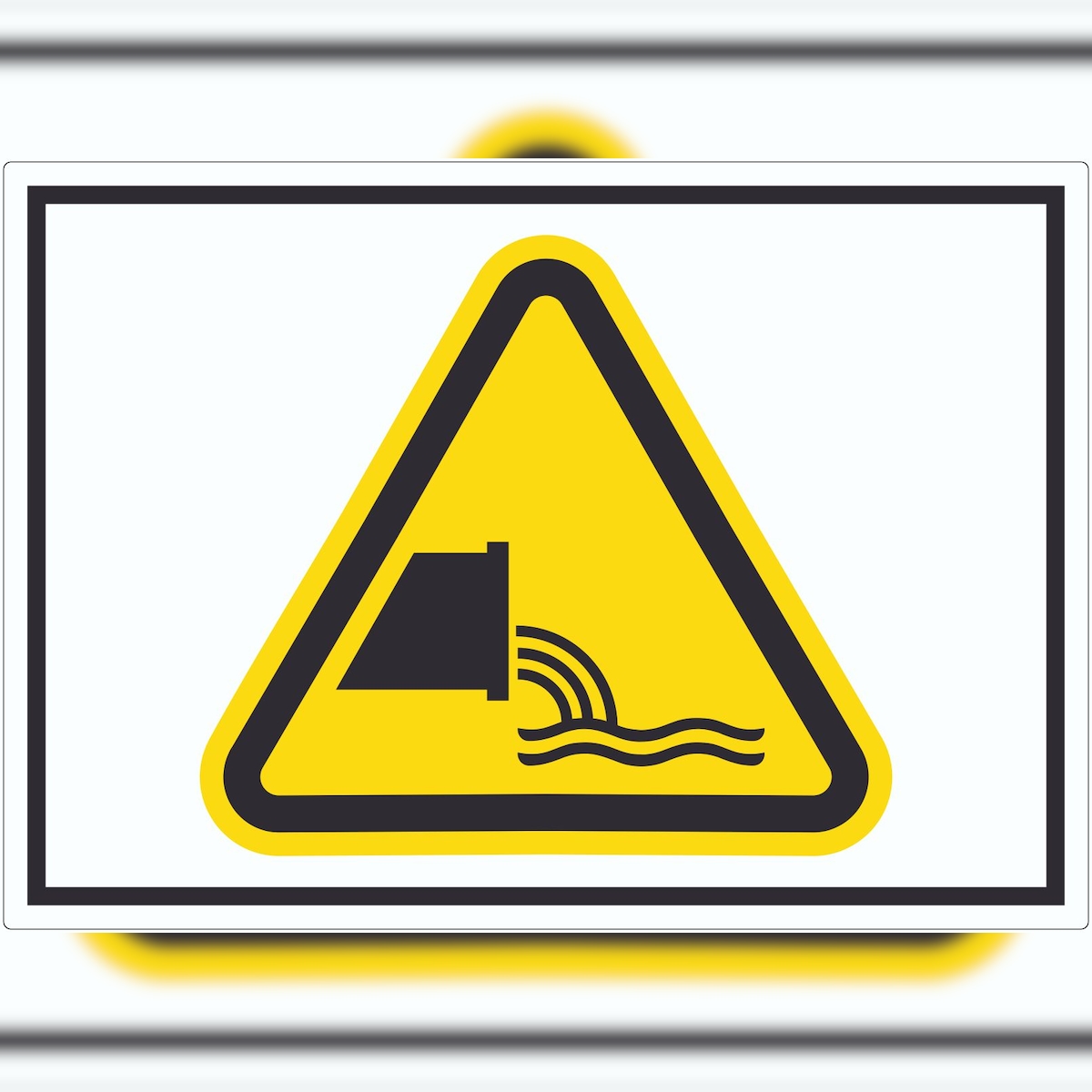 HB-Druck Aufkleber Warnung Abwassereinleitung Symbol A7 (74x105mm) Image