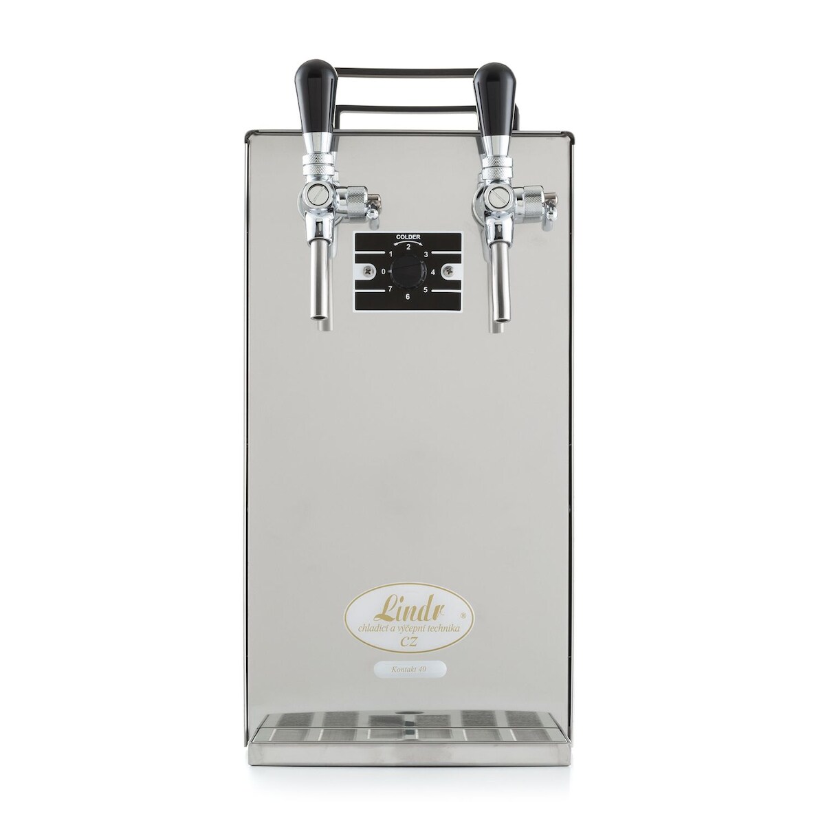 Komplett Set Zapfanlage Kontakt 40/K Bierzapfanlage 2-leitig Trockenkühlgerät aus Edelstahl, 50 L/h, mit Membranpumpe, ohne,NC Adapter Image