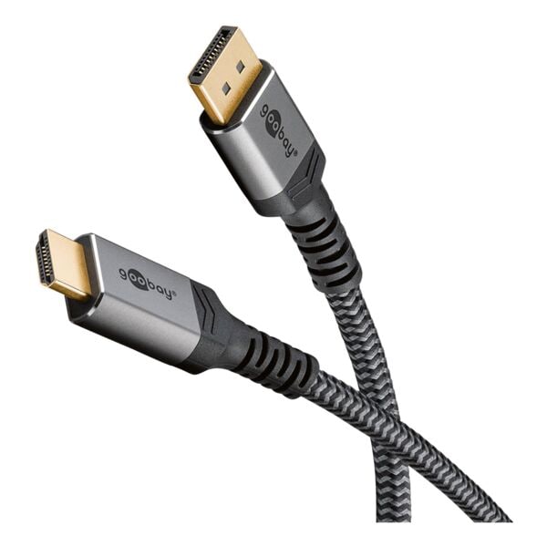goobay DisplayPort auf HDMI-Kabel DisplayPort schwarz 1,0 m schwarz