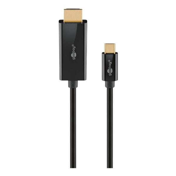 goobay Adapterkabel USB-C auf HDMI schwarz 3 m schwarz