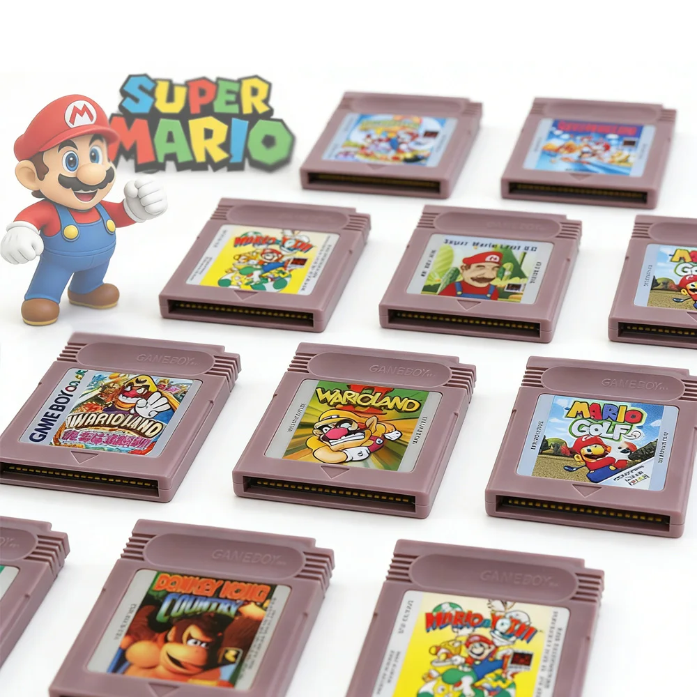 Cartouche de jeu vidéo GBC 16 bits, console de jeu 16 bits, carte de jeu Wario Land, Donkey Kong, Wario Land 2, Yoshi pour GBC Mario