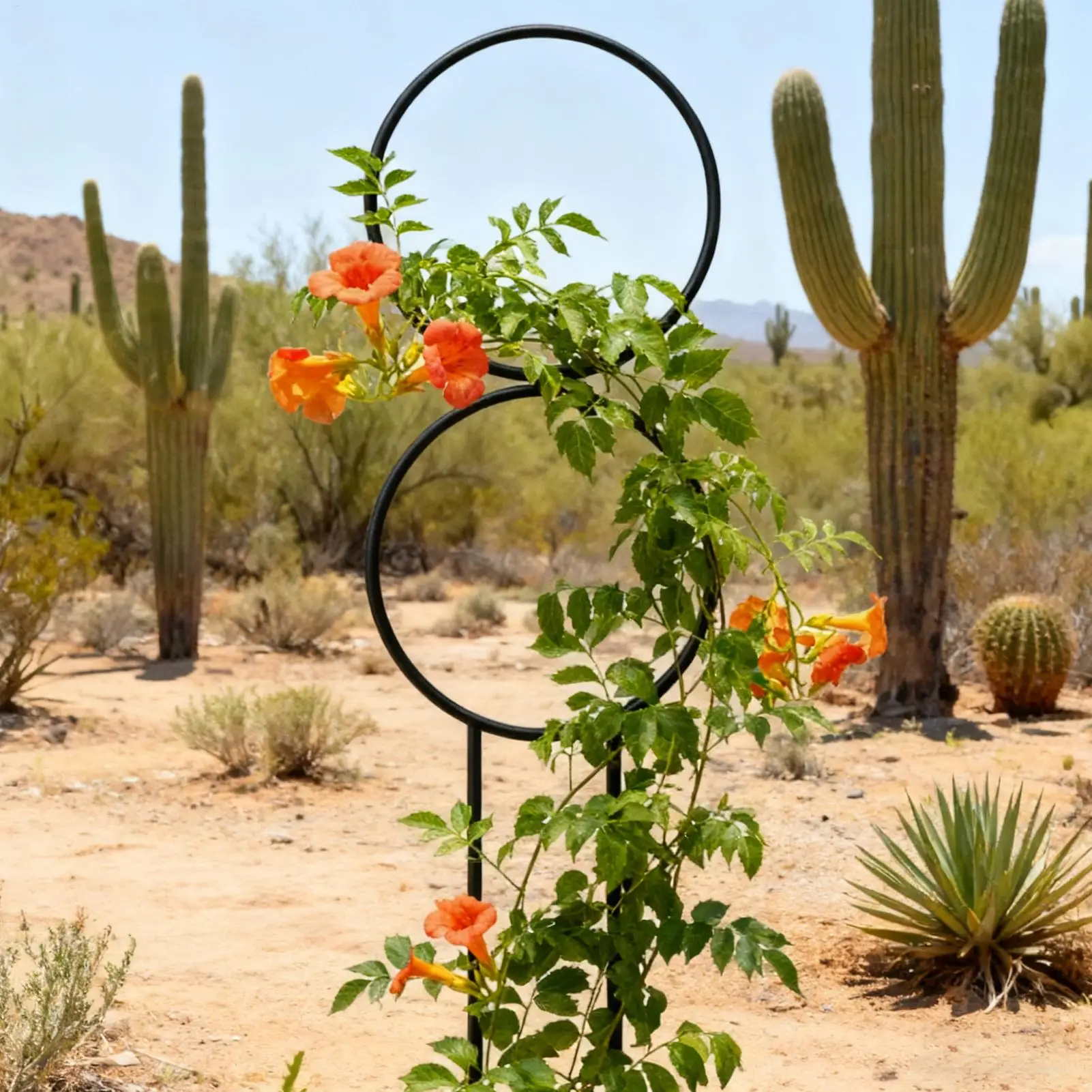 Pflanzenklettergerüst Gartenrankhilfe Pflanzengitter Metall Rankhilfe Blumen-Rattan-Klettergerüst für Gartenpflanzenbedarf Image