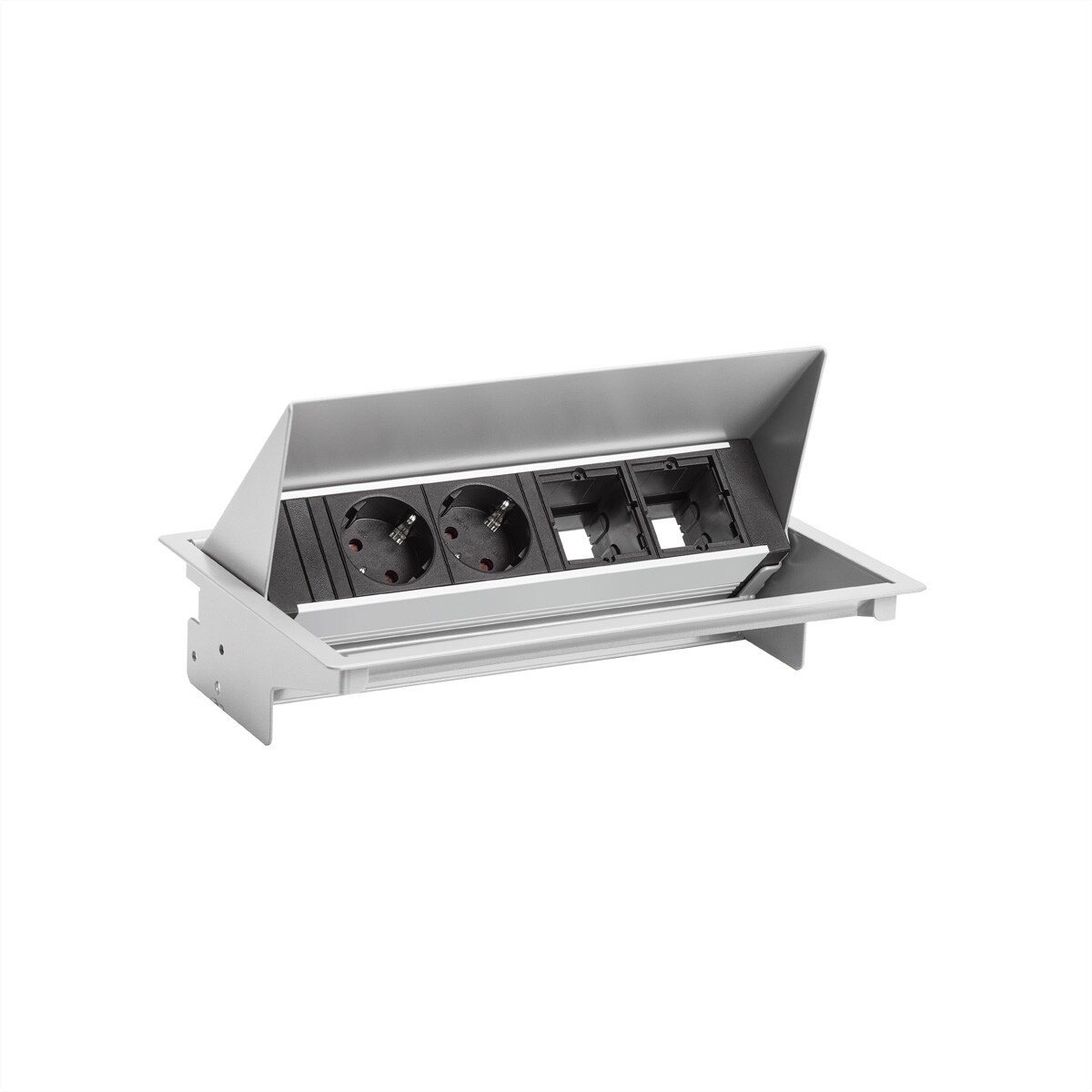 BACHMANN CONEO SET 2x Schutzkontakt 2x ABD, silberfarben Image