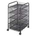 Safco Products Company Onyx™ Mesh Mobile File Cart Metal in Black | 27 H x 15.75 W x 17 D in | Wayfair 5214BL