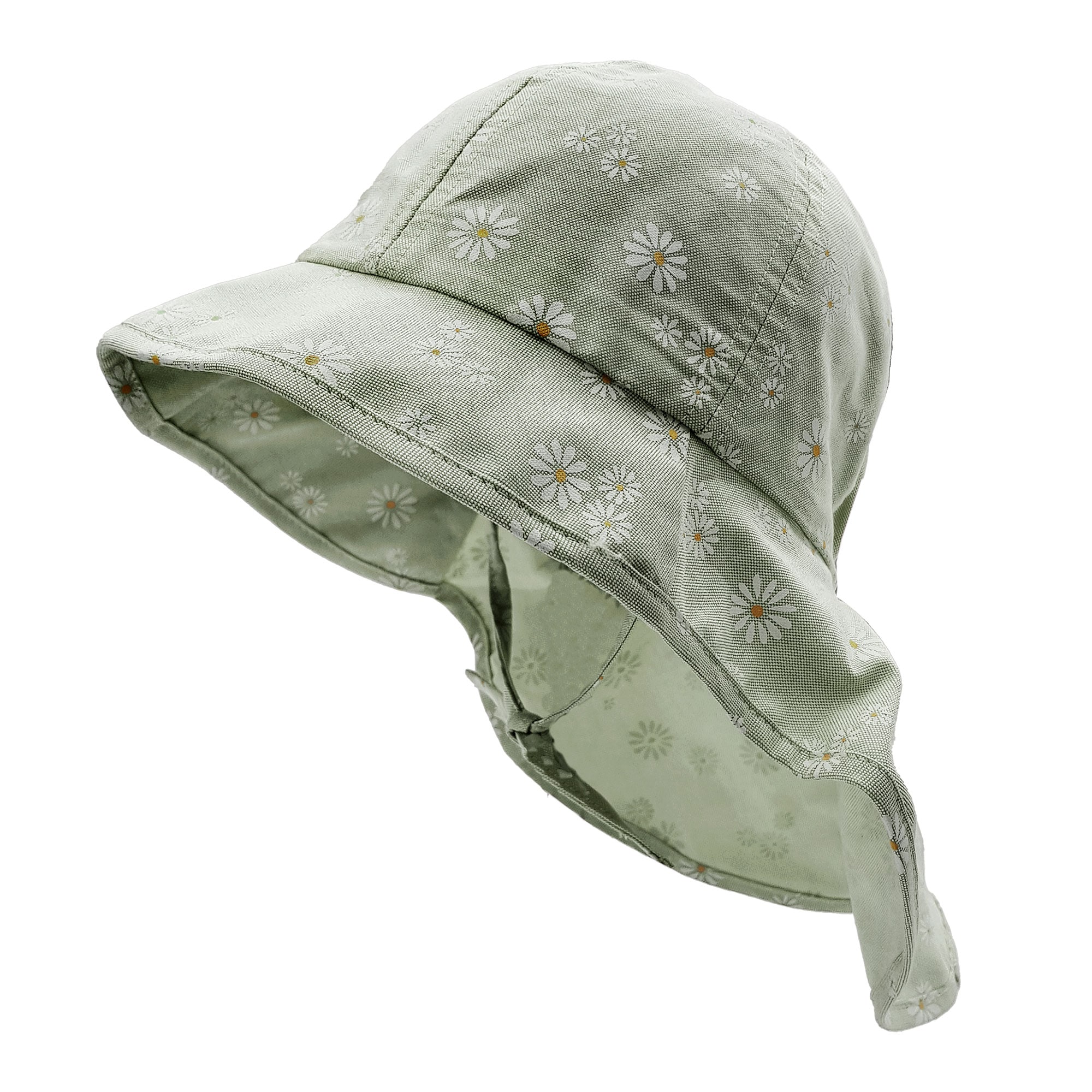 Sonnenhut MAXIMO, Mädchen, Gr. 51, lightjade, Canvas, Baumwolle, gemustert, mehrfarbig, Hüte, Sonnenschutz, zum Binden Image