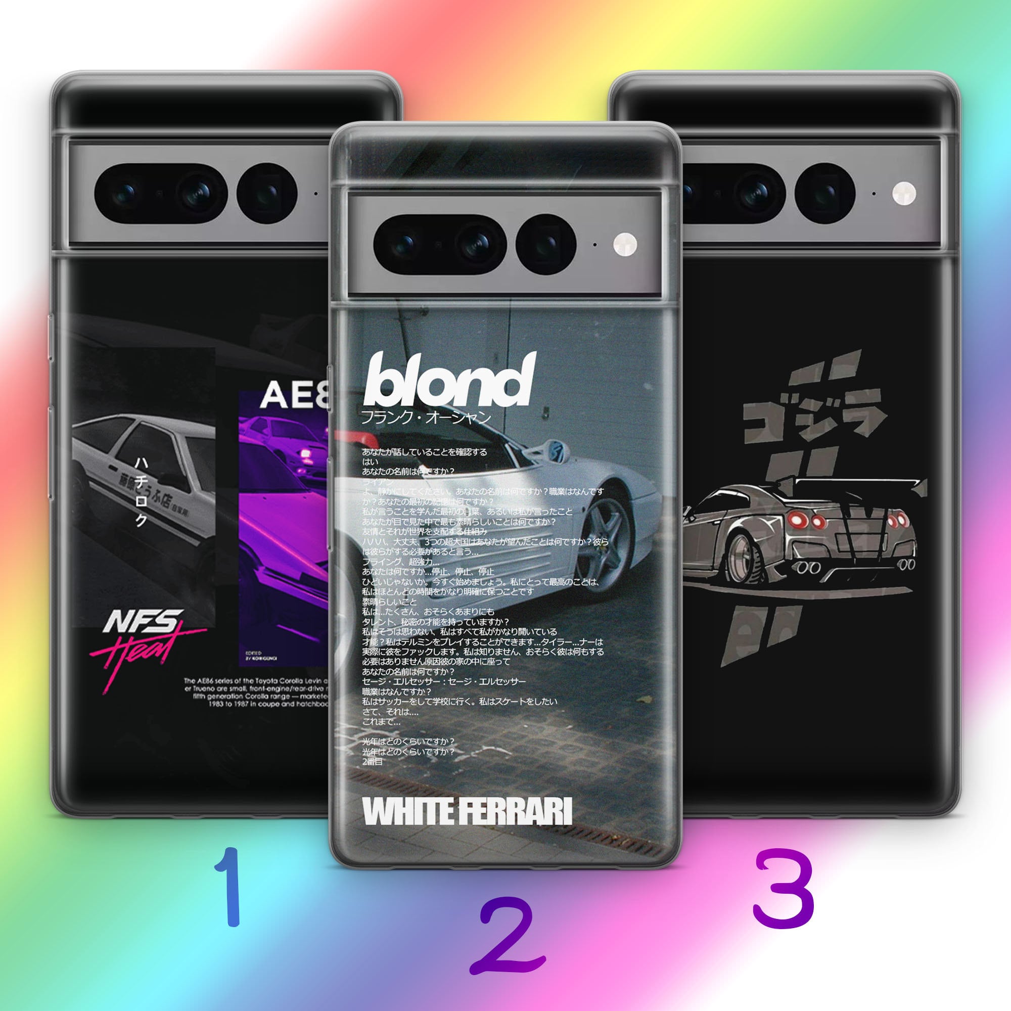 Custodia per telefono JDM 6 per Google Pixel 6 6A 7 7A 8 8A 9 9A 10 Pro XL Modelli Fast Drift Race Muscle Sports Cars Street Race Supercars