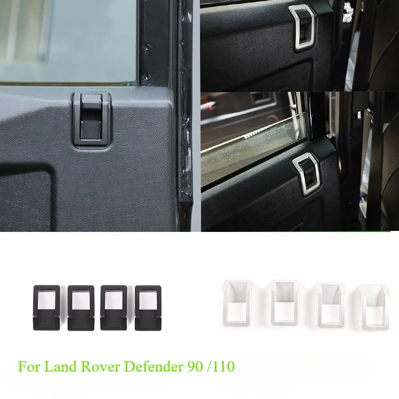 Für Land Rover Defender 90 110 130 2004-18 Aluminium Legierung Auto Interne Tür Latch Außerhalb Rahmen Griff Abdeckung trim Auto Zubehör Image