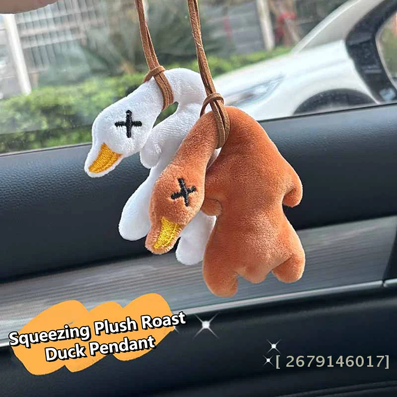 【YY26】Niedlicher Cartoon-Enten-Quietschanhänger Schlüsselanhänger Auto-Anhänger Taschen-Deko-Accessoire Lustiger Modischer Schlüsselanhänger Geschenke Image