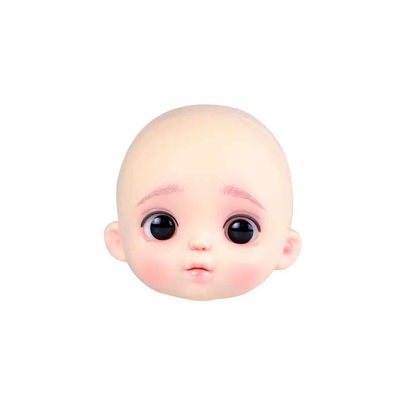 YMY Milchig Weiß Kopf OB11 Nette 1/12BJD Make-Up Puppe Kopf Gemeinsame Puppe Kopf DIY Junge Mädchen Baby Puppe Ersatz Kopf
