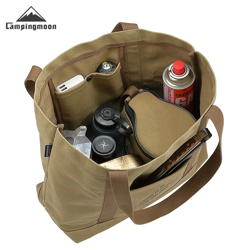 CAMPINGMOON B-189 Robuste Canvas-Aufbewahrungstasche für Kleinteile Große Kapazität Outdoor-Camping Baumwoll-Tragetasche Image