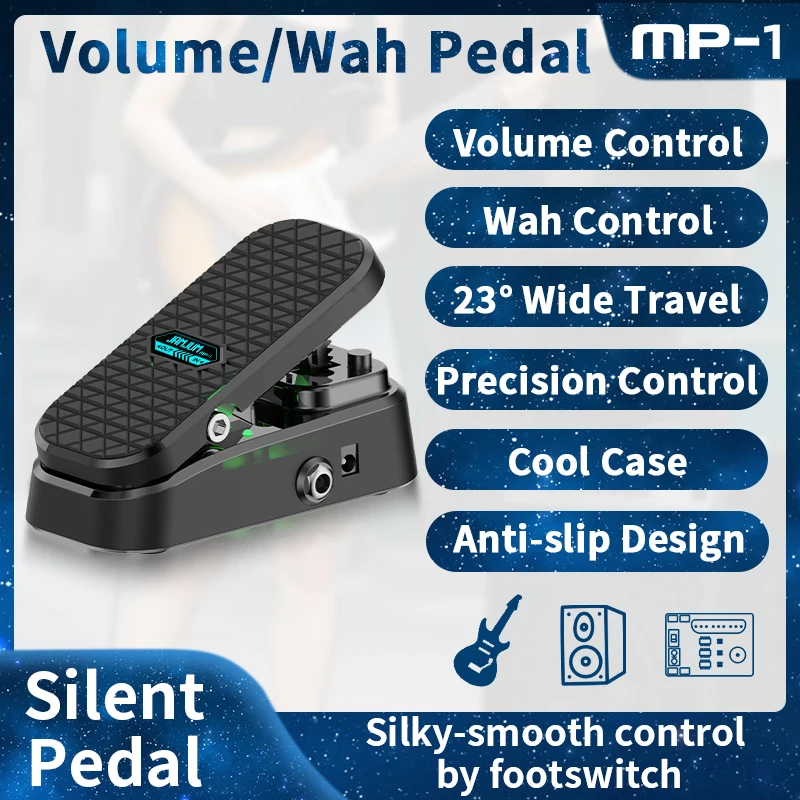 Wah-Volumenpedal mit Silent Slide, rutschfestem Design und kein Strom erforderlich für Gitarrenverstärkereffekte Image