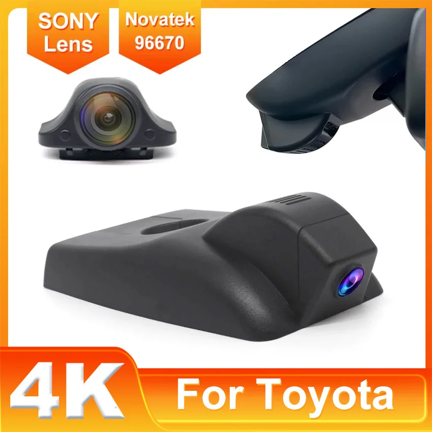 Einfache Installation Dash Cam UHD 4K Dashcam Auto Kamera Video Recorder DVR WIFI Für Toyota RAV4 xa40 GXL hybrid 2018 2017 2016 Image