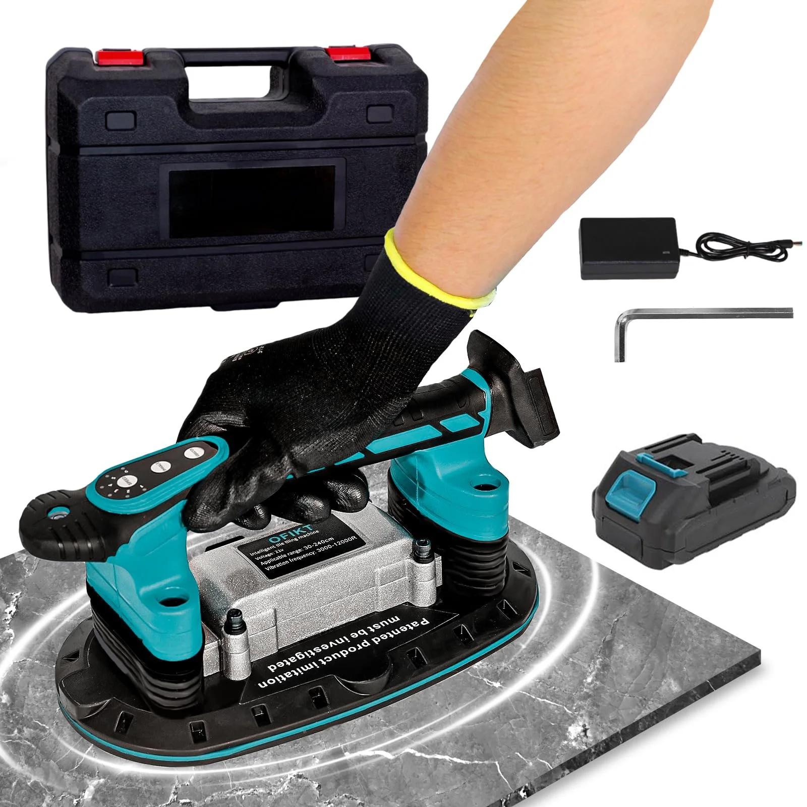 400 KG Fliesen Fliesen Maschine Fliesen Vibrator Saugnapf 6 Gang Boden Vibrator Nivellierung Power Tool Für makita batterie pin