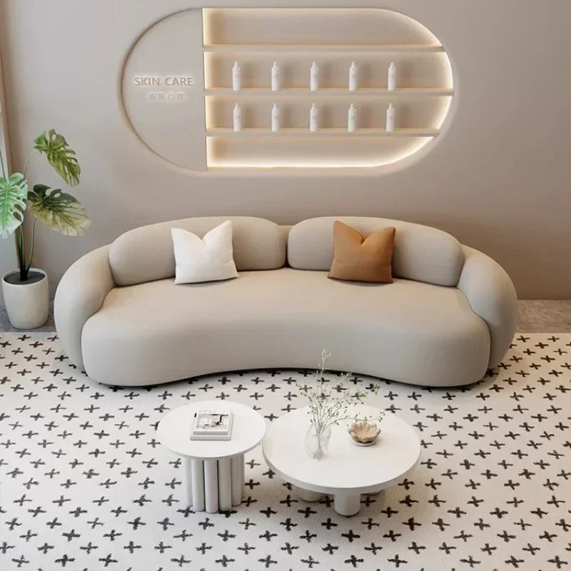 Wohnzimmer Mini-Sofa Minimalistisches Modernes Lounge-Bereich Speziell Geformtes Gebogenes Sofa Freizeit Luxus Sektionalsofa Cloud-Sofa Image
