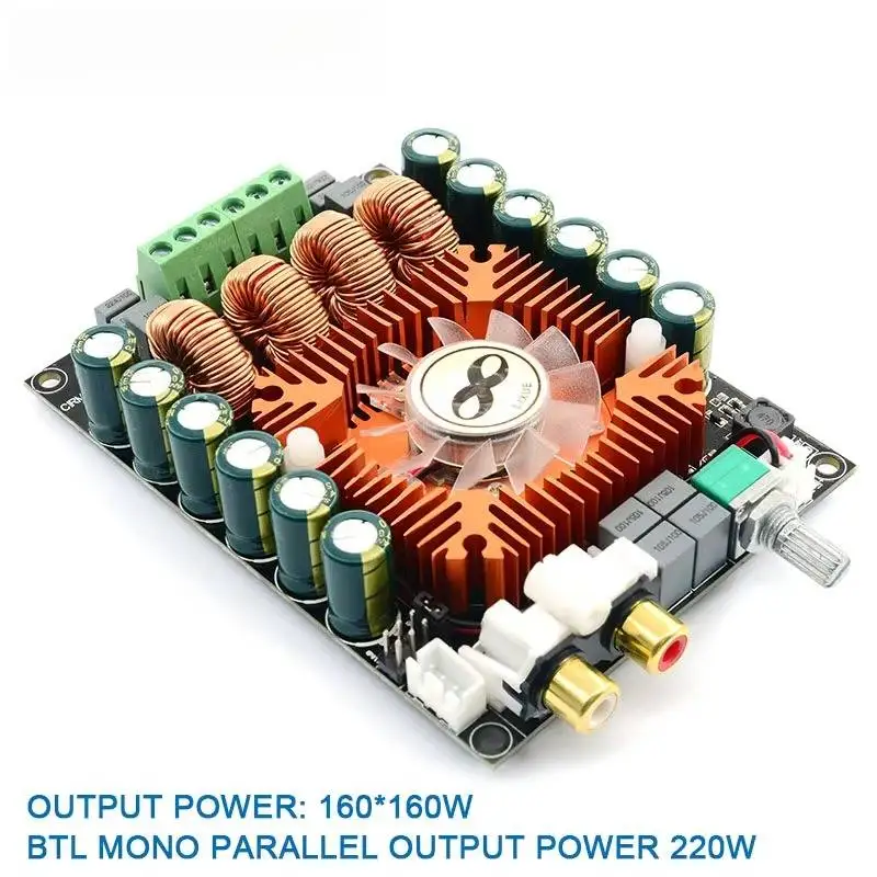 TDA7498E High Power Digital Power Verstärker Bord 2,0 HIFI Stereo 160W * 2 Unterstützung BTL220W DC12V-36V Acryl Abdeckung Shell Image
