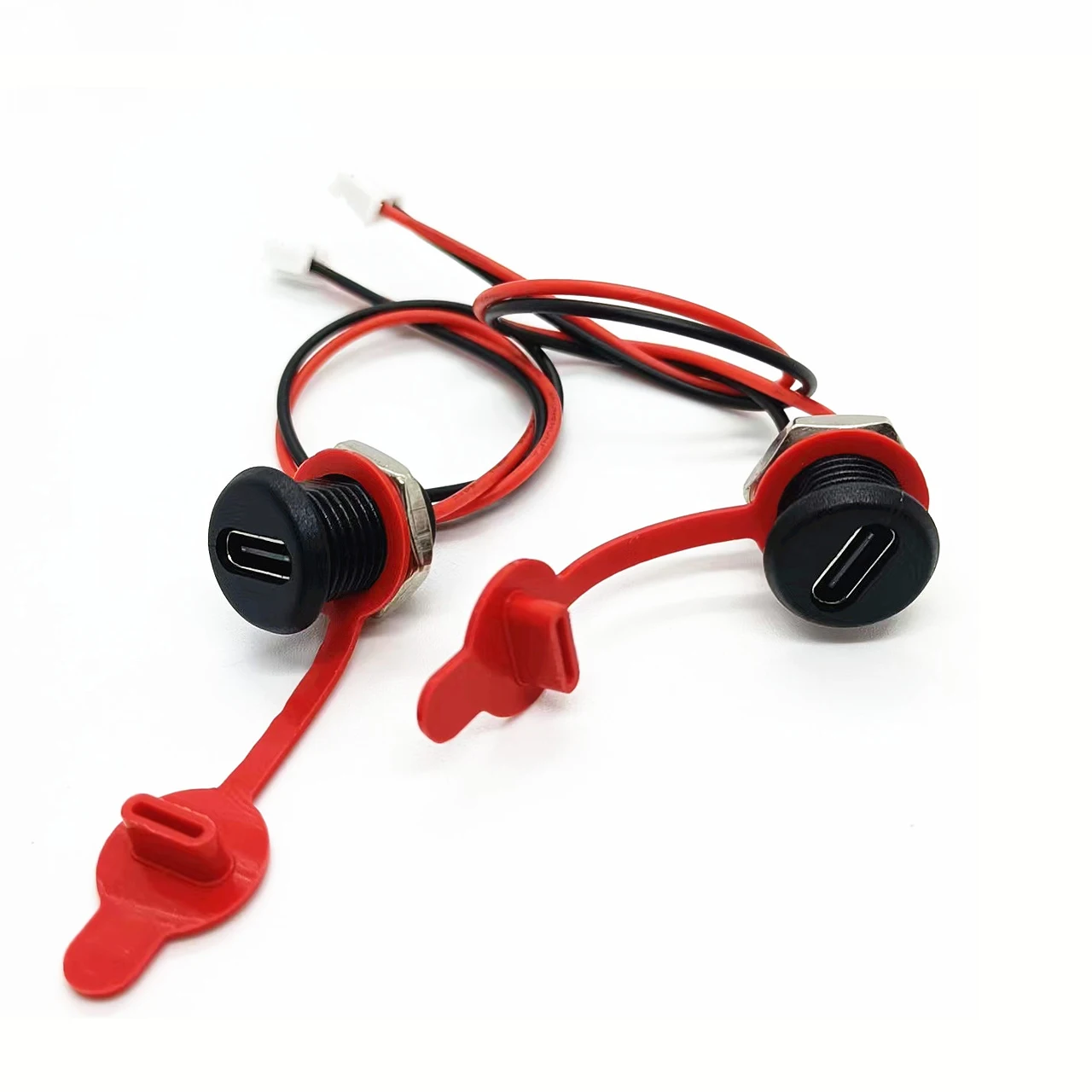 1PCS USB-C Stecker Typ-C Wasserdicht mit PH 2,0 mutter verriegelung Panel montage TPC Wasserdicht Schnelle Lade jack por Image