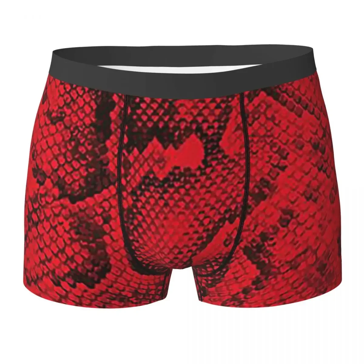Boxer Unterhose Shorts Rote Schlangenhaut Höschen Männliche Atmungsaktive Unterwäsche für Homme Mann Freund Geschenk Image
