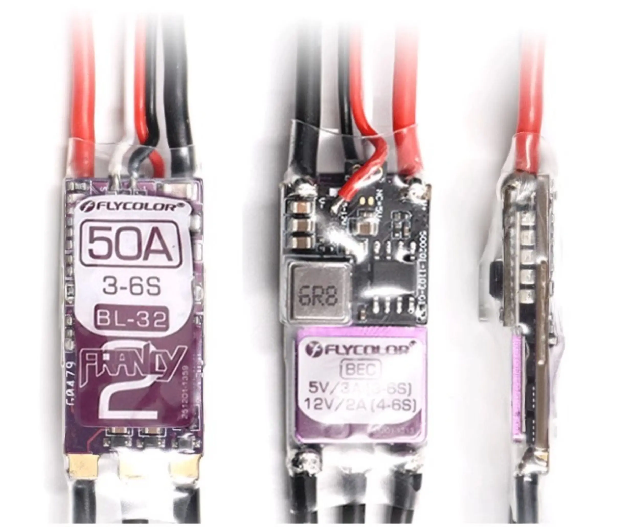 Flycolor FRANCY BLHeli_32 Bürstenloser Regler mit 5V 12V Dual BEC - 20A / 30A / 40A / 50A für Flugzeug Starrflügel Image