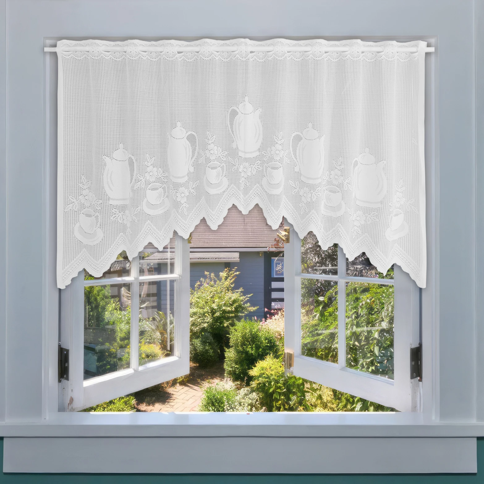 Klassische Chinesische Weiße Fein Gearbeitete Teekanne und Kaffeefilter, ein Kunstwerk Geeignet für Kleine Fenster, Halbtransparentes Fertigprodukt Image
