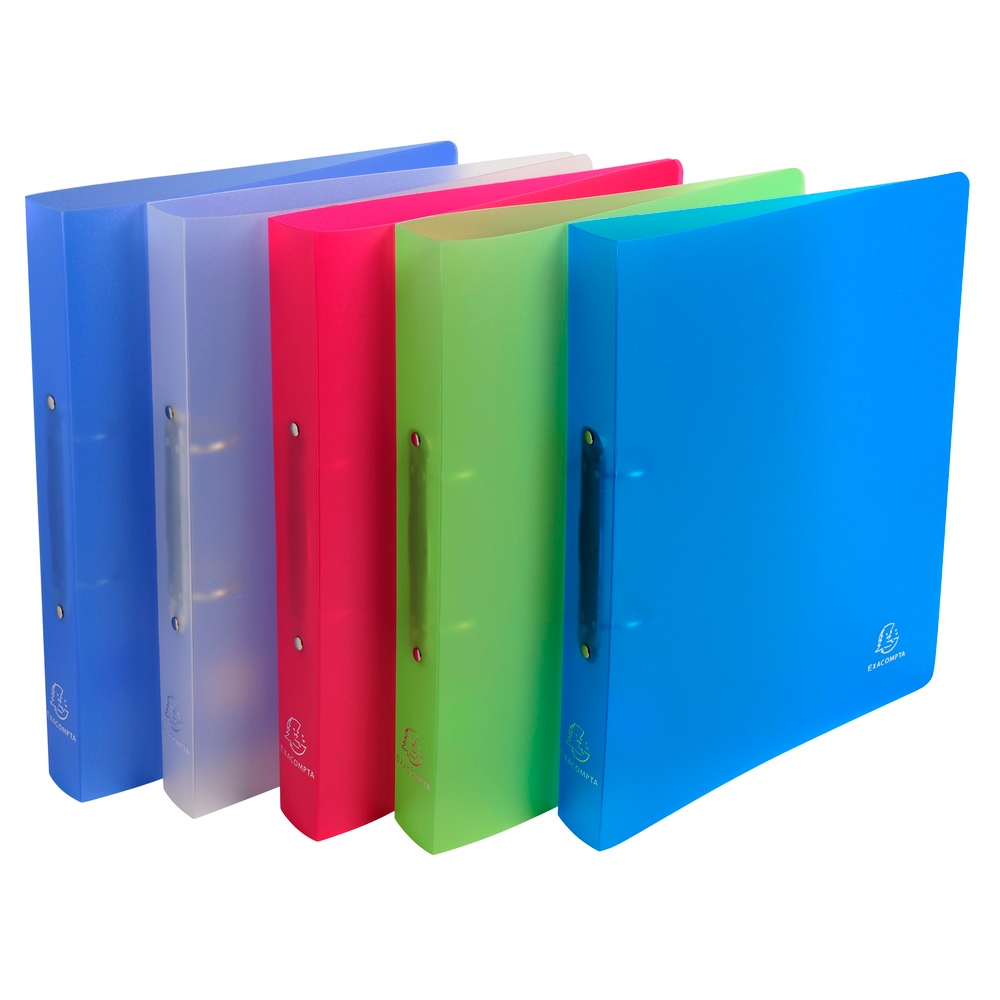 Exacompta Ringbuch aus PP 700µ mit 2 Ringen 30mm, Rücken 40mm, Chromaline, für Format DIN A4 Image