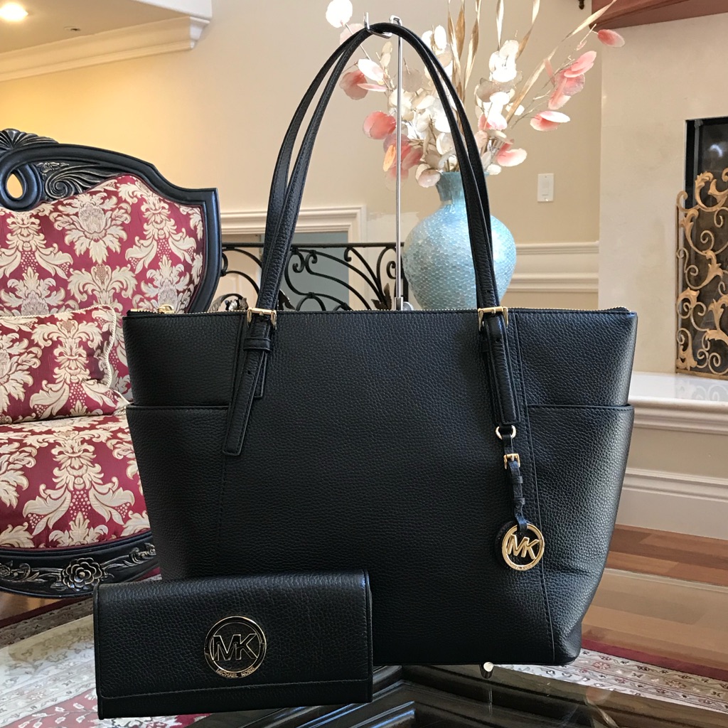 Michael Kors Bags | Authentic Michael Kors Handbag&Wallet Set | Color: Black | Size: Os