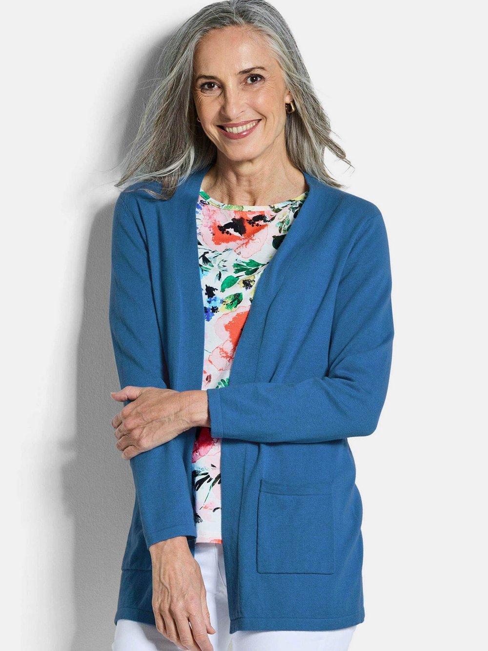 Goldner Strickjacken Damen blau, 25 Image