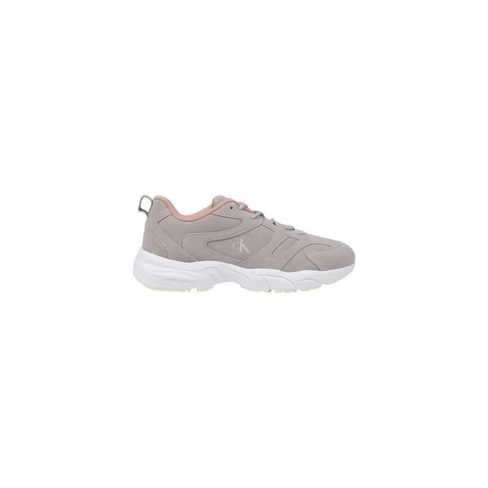 Calvin Klein Jeans Graue Künstliches Leder Sportliche Sneakers