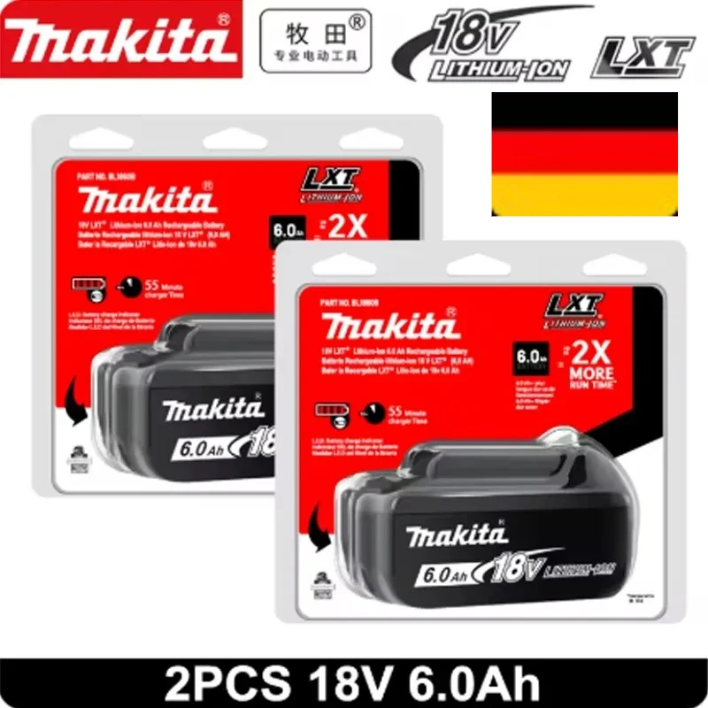 BL1860 Makita neueste verbesserte wiederaufladbare 18V 6Ah Lithium-Batterie für Makita 18V Akku BL1840 BL1850 BL1830 BL1860B LXT 400 Image