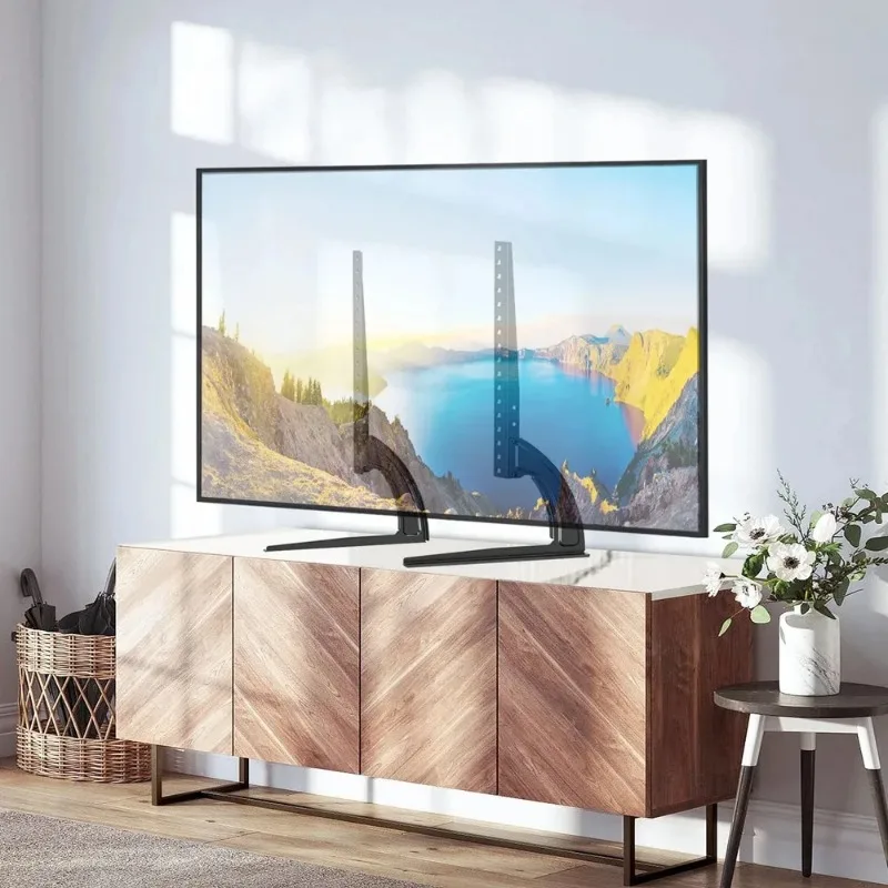 Metall-TV-Ständer für 14-42 Zoll Fernseher, höhenverstellbarer TV-Sockel mit VESA 200x200mm, TV-Tischständer, stabiler TV-Fuß, universeller TV-Ständer