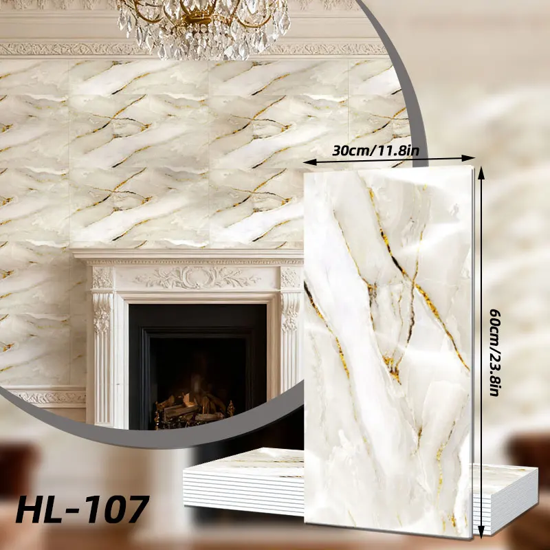 20/40 Stück selbstklebende Marmorfliesen-Aufkleber, wasserdichter Bodenaufkleber, PVC-Fliesen, Küche, Badezimmer, 30 cm x 60 cm, Wandaufkleber, Heimdekoration