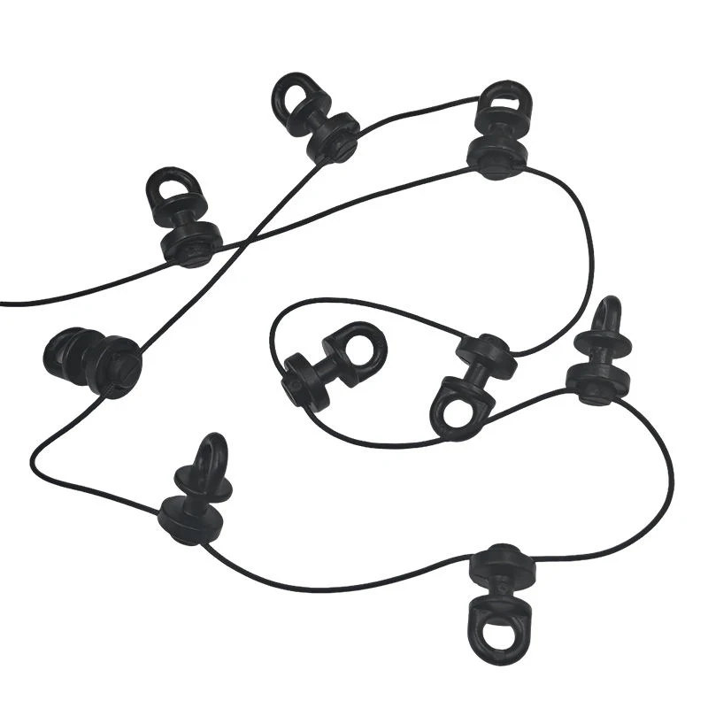 Schwarze S-Falt-Vorhangläufer, Wellenfalt-Vorhangschienenläufer, Kunststoff-Vorhanggleiter, Wellenvorhang-Zubehör Image