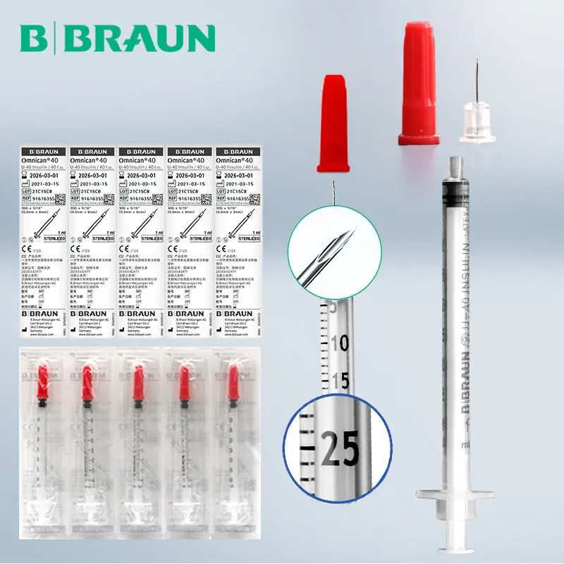 Deutschland Braun Importierte Sterile Einweg-Insulin-Spritzenstifte U40 Diabetiker-Nadelnadel und -Spritzenstifte Image