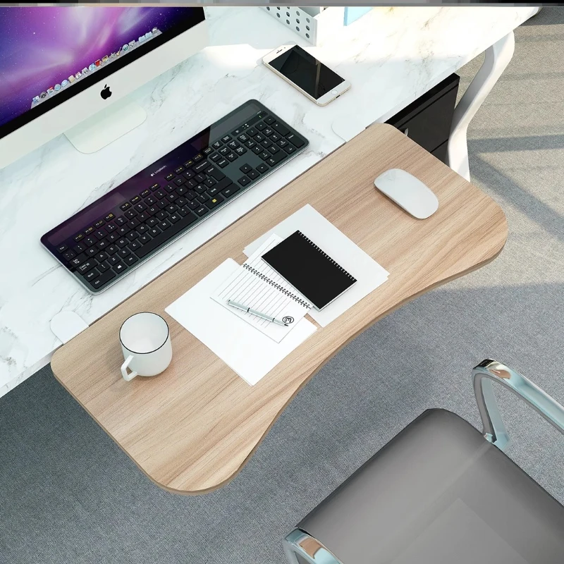 Schreibtisch-Verbreiterungs-Verlängerungsplatte aus Holz, verdickter, faltbarer Beistelltisch, keine Werkzeuge erforderlich, zusätzlicher Arbeitsplatz Image