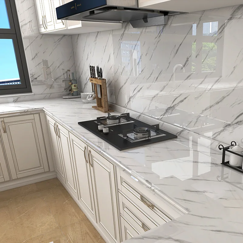 20/40 Stück selbstklebende Marmorfliesen-Aufkleber, wasserdichter Bodenaufkleber, PVC-Fliesen, Küche, Badezimmer, Wandaufkleber, Heimdekoration, 30 cm x 60 cm