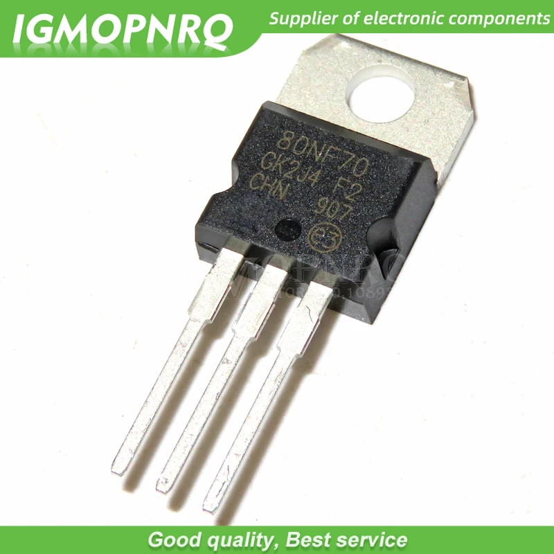 20pcs stp80nf70 80 nf70 p80nf70 bis-220 80a 70v mosfet n-ch 68v 0,0082 ohm neues original Image