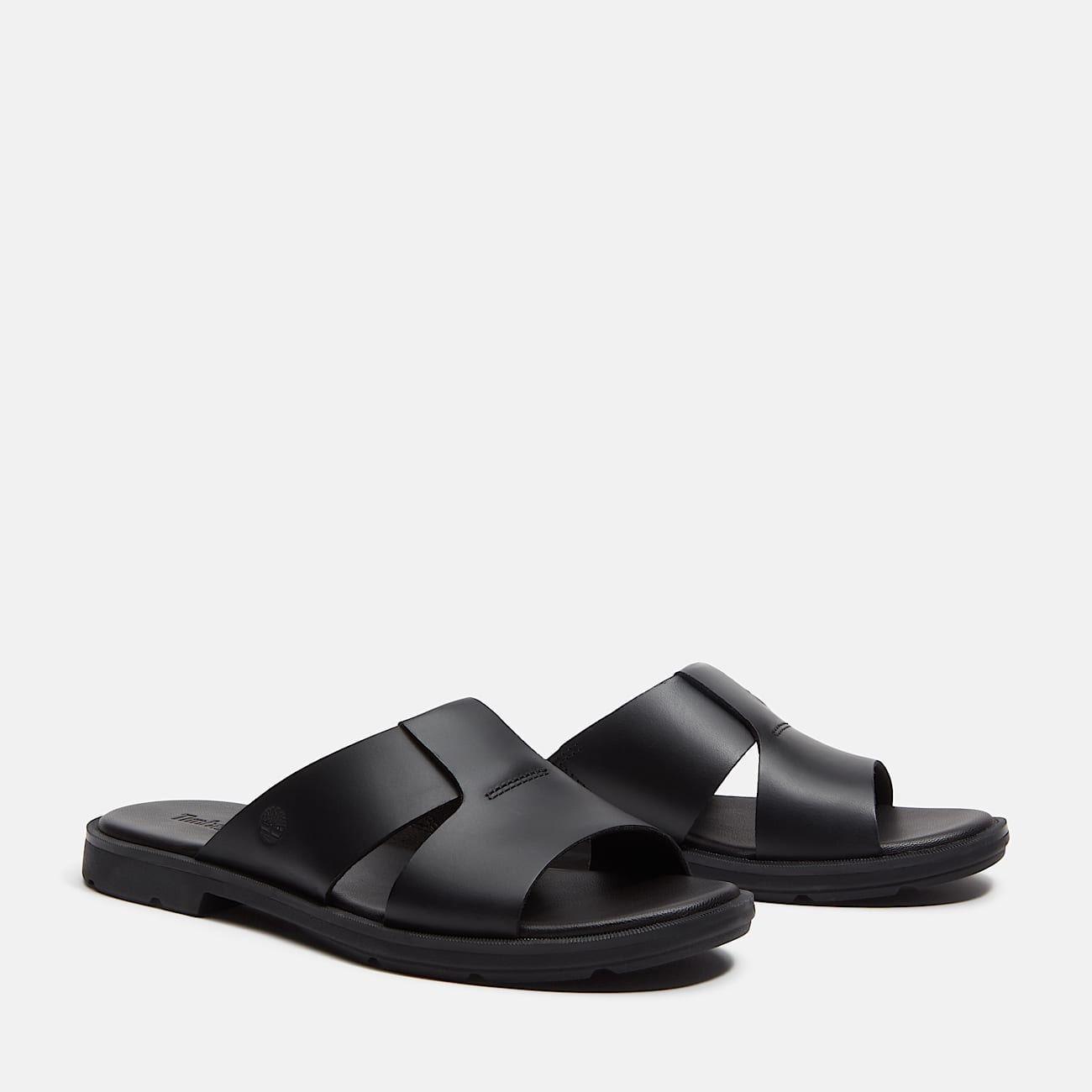 Sandale TIMBERLAND "CALISTA BAY SLIDE SANDAL", Damen, Gr. 40, blk full grain, Leder, Schuhe Sandale, aus Timberland Premium Leder
