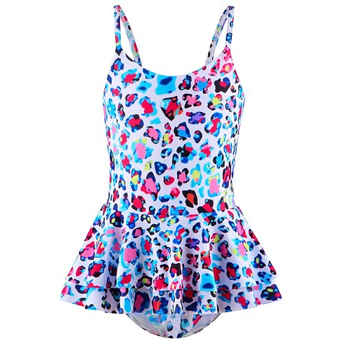 Kinder Mädchen Badeanzug Outdoor Strand Grafik Urlaub Tropisch Mode Badeanzüge Ab 4 Jahren Sommer Blau Purpur Image