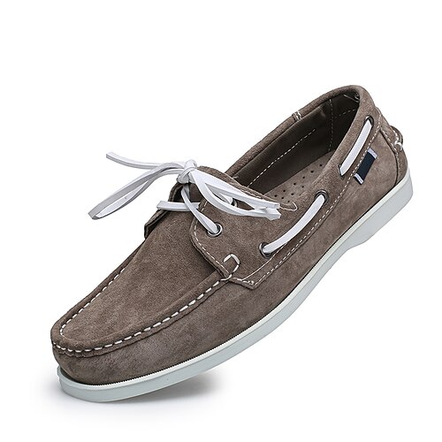 Braune Wildleder-Schnürmokassins für Herren – lässige und elegante Schuhe für Alltag, Büro und Freizeit Image
