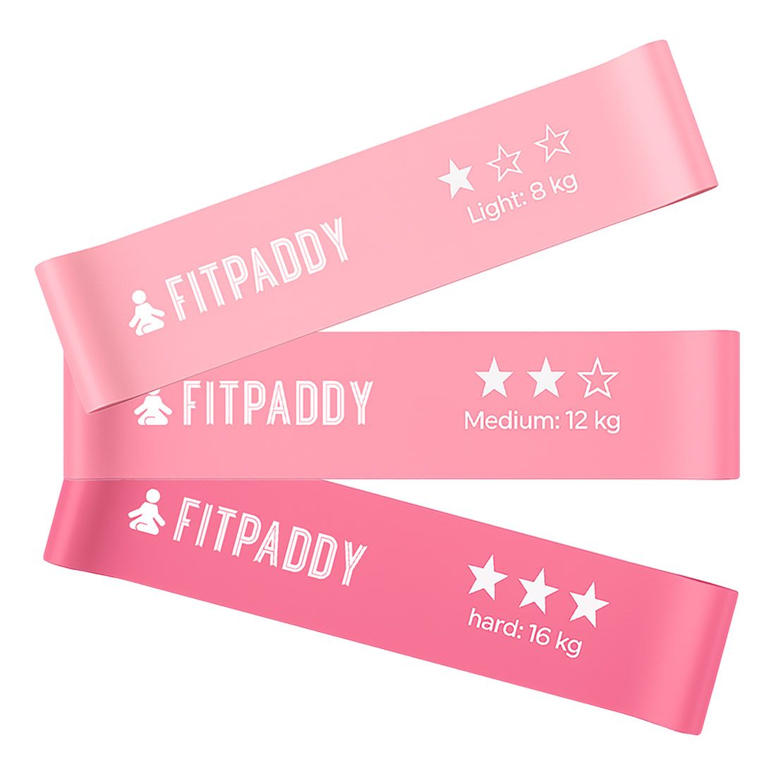 Elastici Fitness Rosa - kit 3 pezzi 1 m