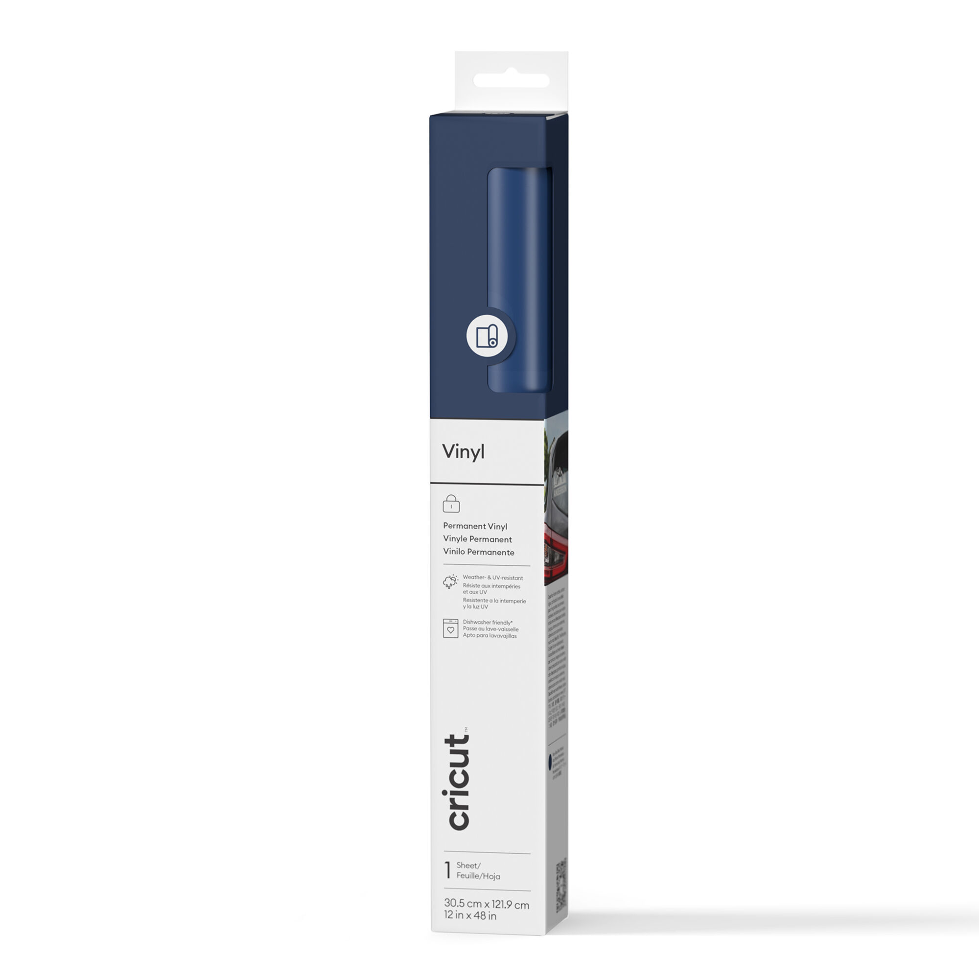 Cricut Matte Vinyl | Permanent | 4 ft | Navy Blue
