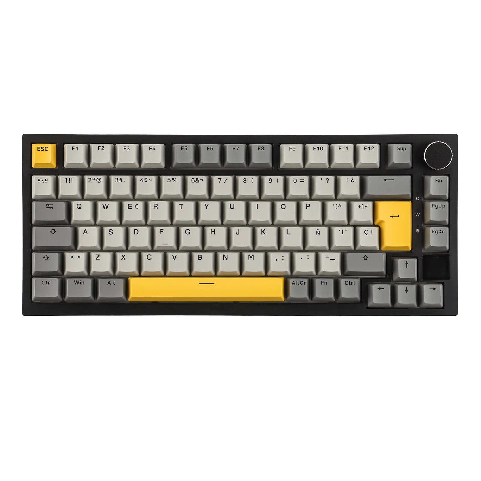 ISO-ES Layout EPOMAKER X AJAZZ AK820 PRO 75% Spanisches Layout Kabelgebundene/2,4GHz/BT Mechanische Tastatur mit Bildschirm & Drehregler für PC/Mac Image