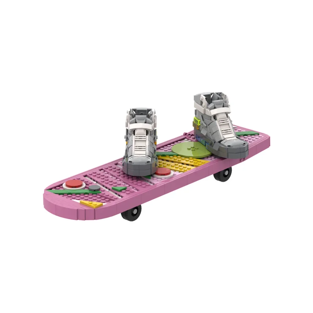 MOC Film Zurück in die Zukunft Skateboard Bausteine Modell High Tech Skateboard Schuhe Kreative Ziegel Spielzeug Kinder Geburtstag Geschenk
