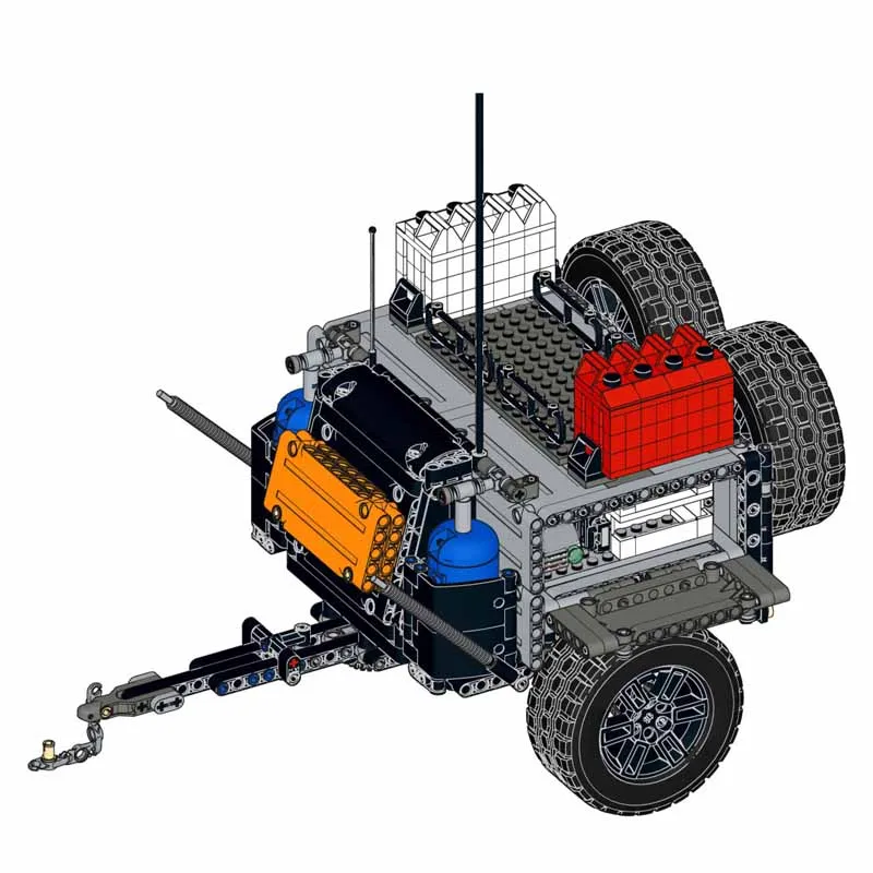 Bausteinwagen MOC-101703 Sattelauflieger Transportwagen 1974PCS Lernspielzeug Kindergeburtstagsgeschenke Weihnachtsspielzeug Image