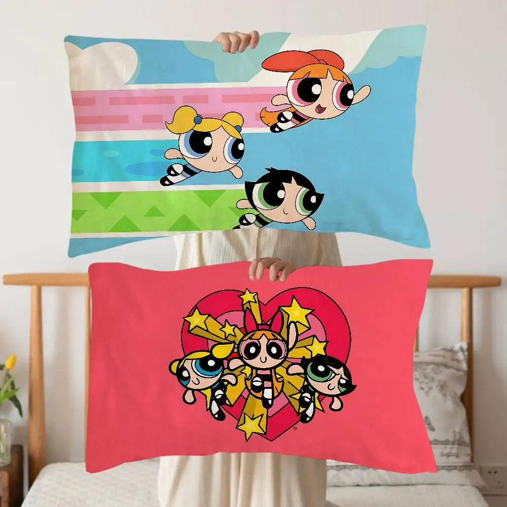 P-Powerpuff Anime G-Girls Neuer Stil Erwachsenen-Männer-Kissenhandtuch Premium Schnelltrocknend Polyester Anti-Milben Antibakteriell für den Haushalt