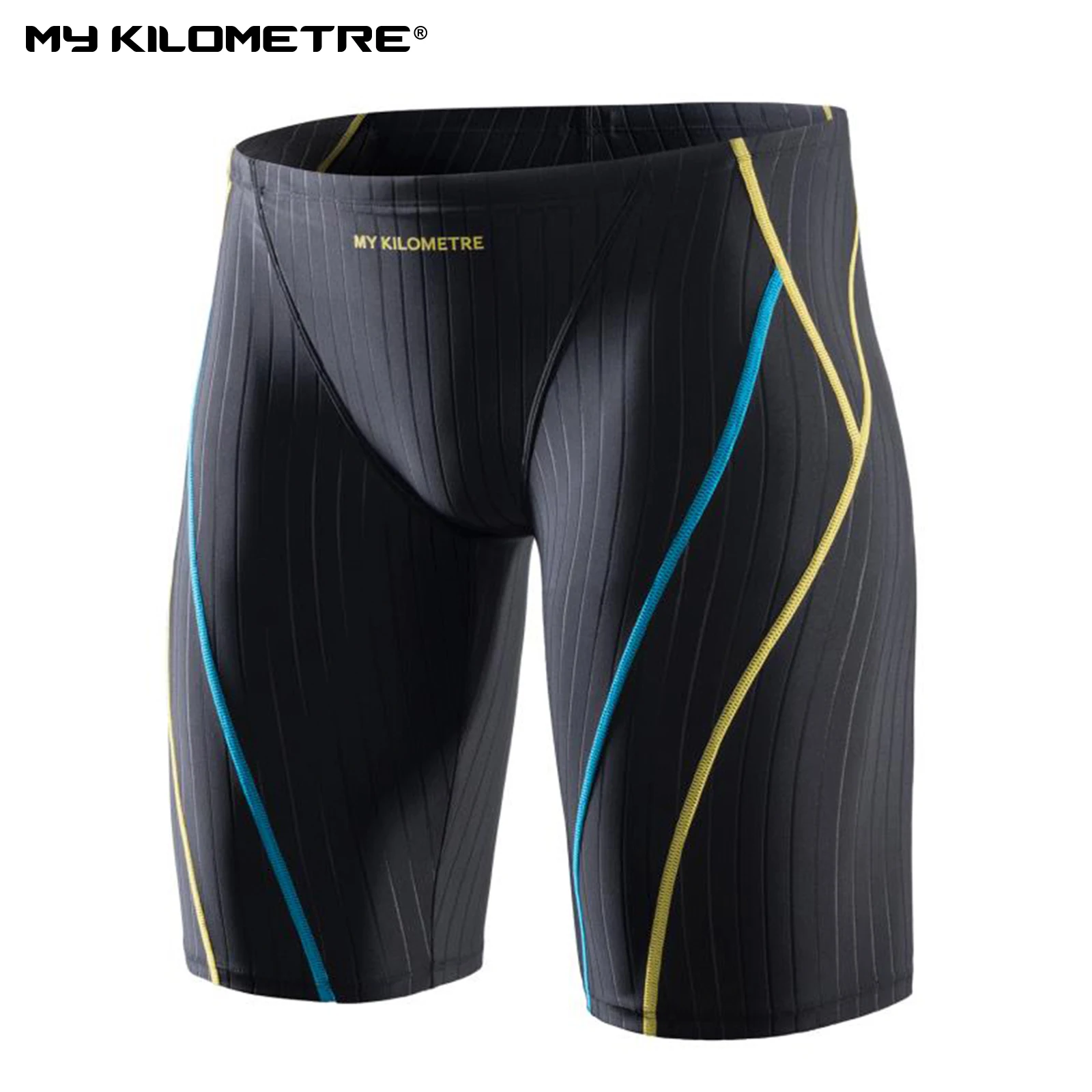 MY KILOMETRE Störsender für Männer Größe S bis 4XL Schwimmjammer Badeanzug zum Üben Bademode Männer Sportliche Badeshorts für Mannschaftsanzüge Image