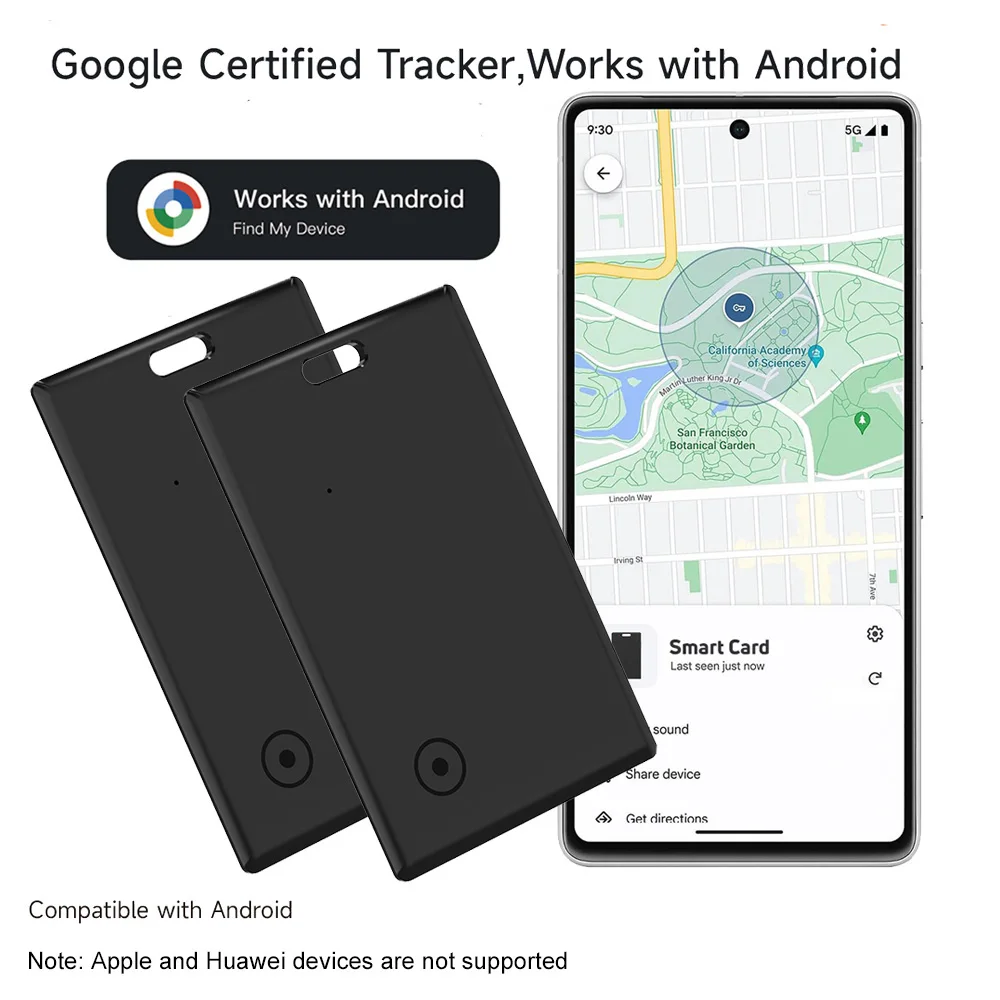 1 Packung Android Wallet Tracker Card Tracker Tag, funktioniert mit Google Find Hub App (NICHT für IOS oder Huawei), wasserdicht für Schlüsselgepäck Image