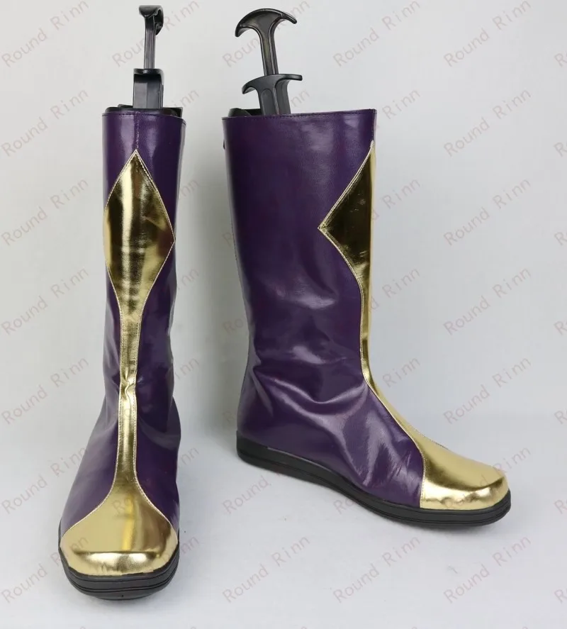 Code Geass Lelouch Vi Britannia Zero Cosplay Kostüm Schuhe Lila Handgefertigte Kunstlederstiefel