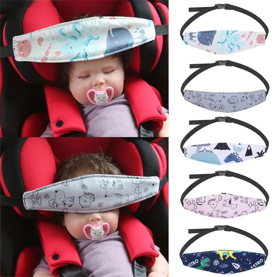 Baby Auto Sitz Kopf Unterstützung Kinder Befestigungs Gürtel Einstellbar Junge Mädchen Schlaf Stellungs Baby Sicherheit Kissen Infant Kopf Schutz Image