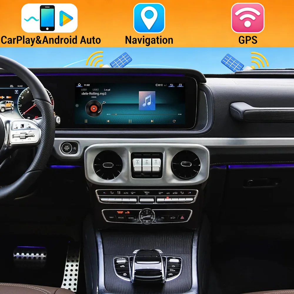 Android 13 Dual-Screen für Mercedes Benz G-Klasse W463 2013-2025 LHD RHD Autoradio Stereo GPS CarPlay Multimedia-Player Haupteinheit Image